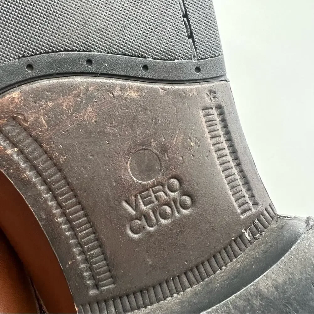 Vero Cuoio Men’s Tan Brown Leather Loathers Round Toe Lace Up Shoes Oxford